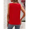 Ladies' Elegant Sleeveless Vest -Semi Transparent Round Neck Lightweight Top, Medium Stretch Casual, Sleeveless Butterfly Pattern, Non Transparent