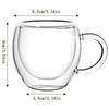 150/250/350/450 мл Двухслойная прозрачная стеклянная кофейная чашка с ручкой Двухслойная теплоизоляция Высокотемпературная чашка для сока и молока