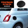 Piano Glossy Black Door Fuel Tank Cover Gas Cap Tank Trim For Fiat 500 2016-2024