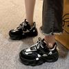 Fashion Women Platform Sneakers Spring Autumn Women Casual Sport Shoes Mesh Breathable Sneakers Thick Sole Color Blocking Tennis Shoes