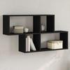 VidaXL Wall Shelf Black 100x20x53 Cm Engineered Wood, Floating Shelf, Wall Display Shelf, Panel 848018