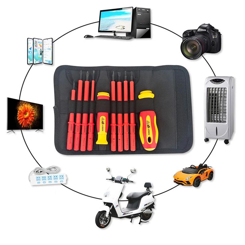 10шт магнитная отвертка высокой твердости съемная отвертка Plum Blossom электрик профессиональный набор