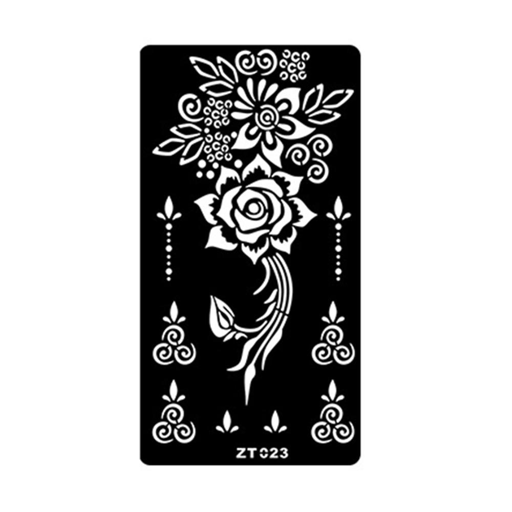 Floral India Temporary Tattoo Ethnic Style Black Tattoo Decals Flower Tattoo Stickers Gifts