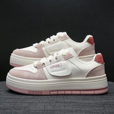 Весна и осень новые маленькие белые туфли на платформе с юбкой 2024 года повседневный нишевый дизайн модные универсальные туфли для досок женская обувь