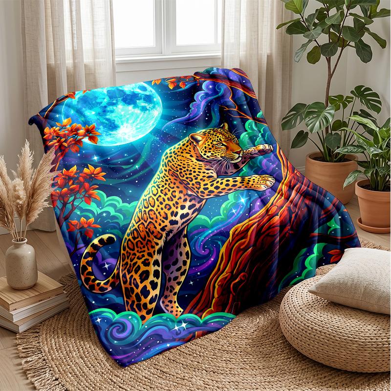 Lion s Majesty in Art Theme blanket Lightweight Warm Flannel Blanket Decorative Throw Blanket for Home Decoration