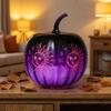 Halloween Purple Pumpkin Resin Decorative Light for Home and Party Decor