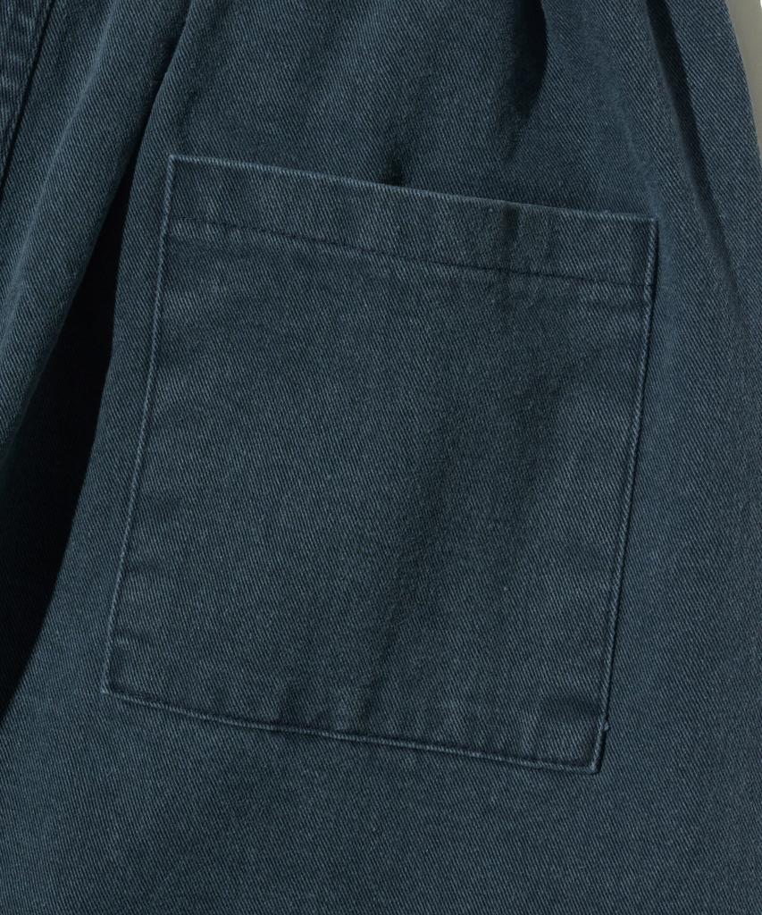 OTHERFITS Bio One-Pleat Wide Cotton Pants (Navy)