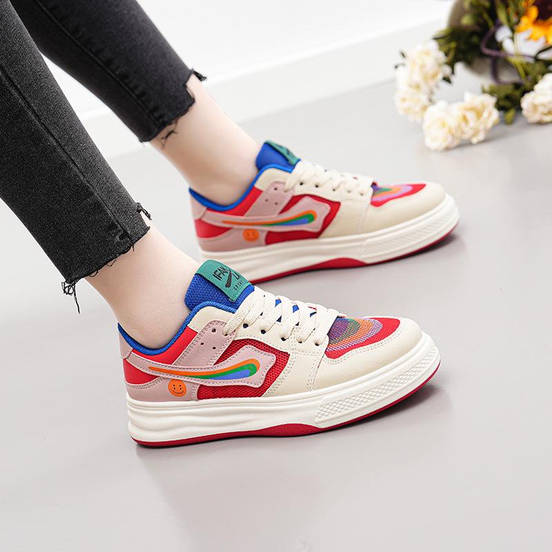 Мода 2024 Новейшие женские сетчатые кеды для скейтбординга в цвете мандаринки, на плоской подошве, с перфорацией, кроссовки для утренней пробежки