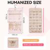Hanging Jewelry Organizer Travel Jewelry Roll-Up Box For Wardrobe Wall Doors Holds Necklaces Earrings Rings Brooches And More