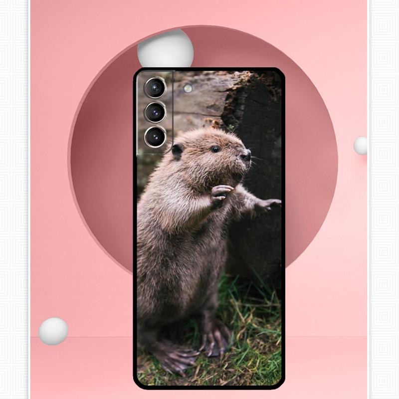 Чехол Animal Beaver для Samsung Galaxy S22 S23 S24 Ultra Note 20 10 S8 S9 S10 Plus S21 S20 FE, мягкий чехол