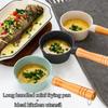 Мини-сковорода GUANHUANG с длинной ручкой и антипригарным покрытием подходит для жарки яиц, разогрева масла и приготовления соусов, идеальна для кухонного завтрака и приготовления пищи на природе.