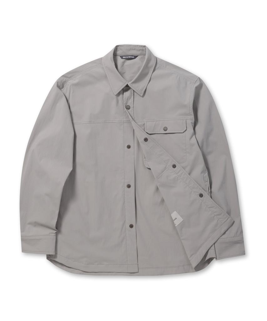 BRENTWOOD Spring Solid Shacket_Brsas25711Gyx