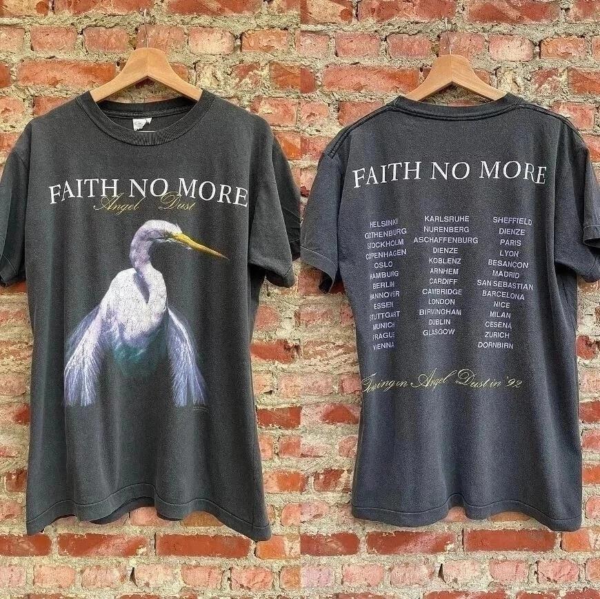 Faith No More T-Shirt, Faith No More Tour 92 2 Side Black T-T-Shirt ,Reprint
