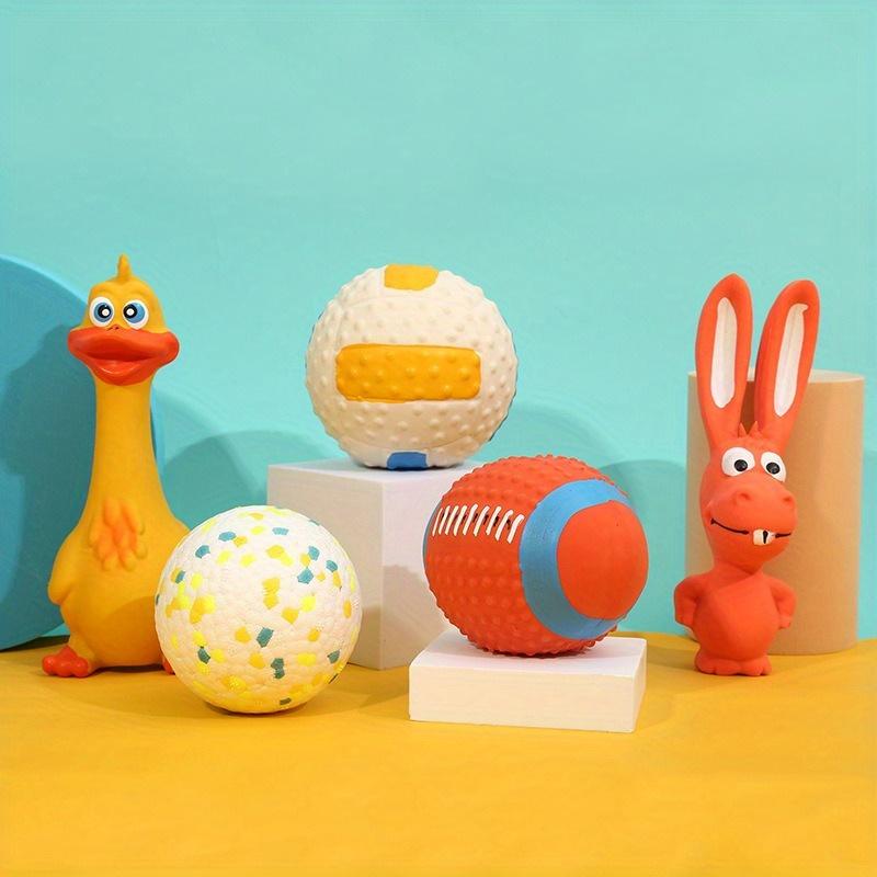 Pet Dog Latex Sound Toy Rugby Football Volleyball Dog Teeth Grinding Toy Relieve Boredom Pet Toy Training Pet Supplies