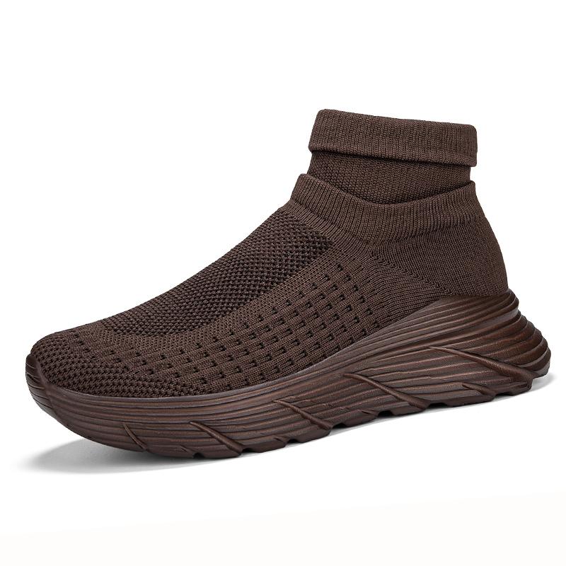 Унисекс модные плетеные спортивные туфли для мужчин, высокие носки для женщин, повседневная обувь для женщин, кроссовки