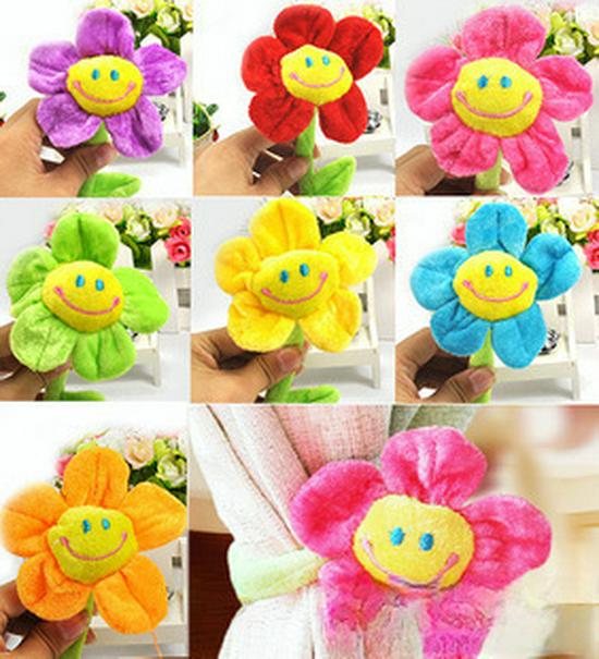 Мягкий зажим для штор с изображением подсолнуха