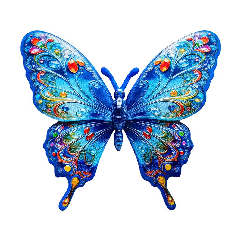 Vibrant Metal Butterfly Outdoor Wall Art 1/4Pcs Rustproof Decor for Garden Patio