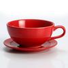 240ml Espresso Coffee Cup with Saucer,Large Soup Mug with Handles,Multiple Colors for Hot Chocolate Mocha Cappuccino Latte