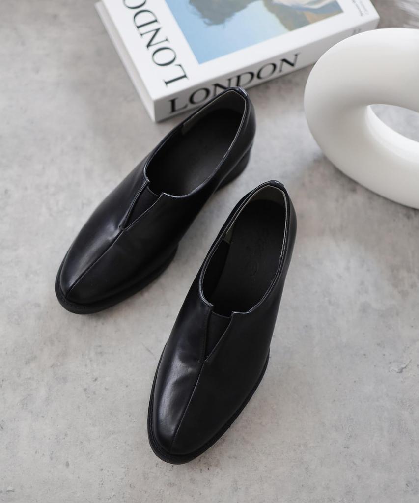 Лоферы с вырезом по центру для женщин [Sest], средние, черные, dtp2201-BLK-M