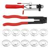 Red Heavy Duty Adjustable CV Boot Clamp Pliers Stainless Steel Includes 20 Bands Antiskid Car Truck SUV Professional Universal Fit