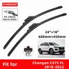 Car Wipers Double Rubber for Changan CS75 FL 2018-2022 Front Brushes Cutter Automobiles Parts Accessories Windscreen Wipers Wear Parts