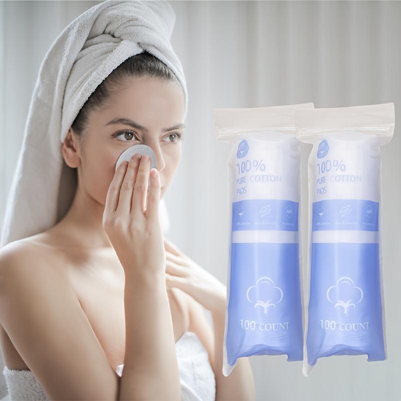 Круглый хлопок для макияжа, три слоя, утолщенный, 100 штук хлопка для снятия макияжа, приятный для кожи хлопок с краями