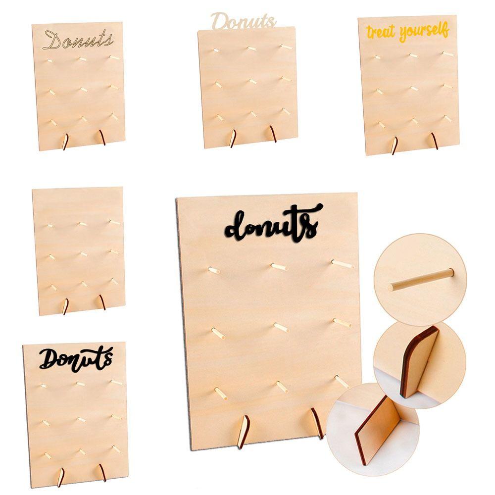 DIY Wooden Party Supplies Birthday Favour Doughnut Rack Storage Racks Donut Wall Stand Donut Holds