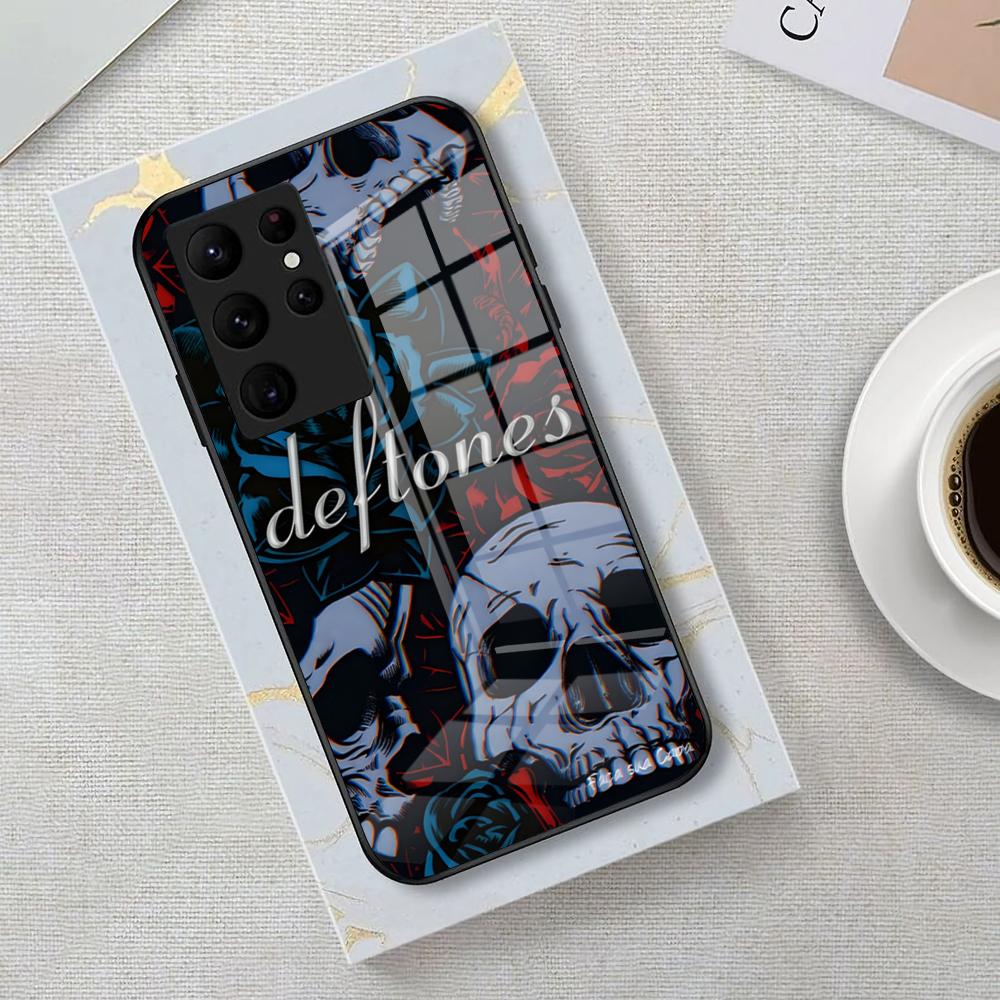 Deftones Band Phone Case For Samsung S26 S25 Edge Ultra 23 22 21 20 Ultra Plus S24 Fe Glass Cover