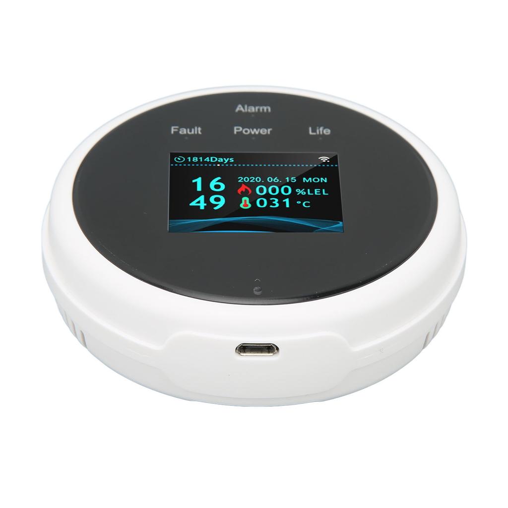 Smart Gas Leak Detector Highly Sensitive Combustible Gas Alarm WiFi Gas Leak Sensor for Home