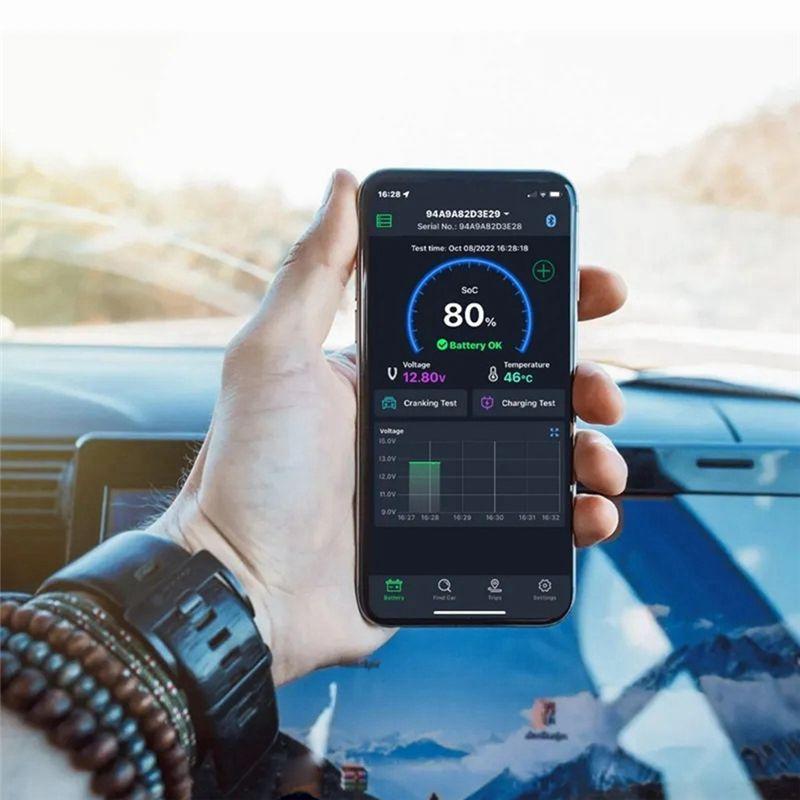 Wireless Bluetooth GPS Tracker Battery Monitory BM6 With Car Battery Health Check APP Monitoring Battery Tester