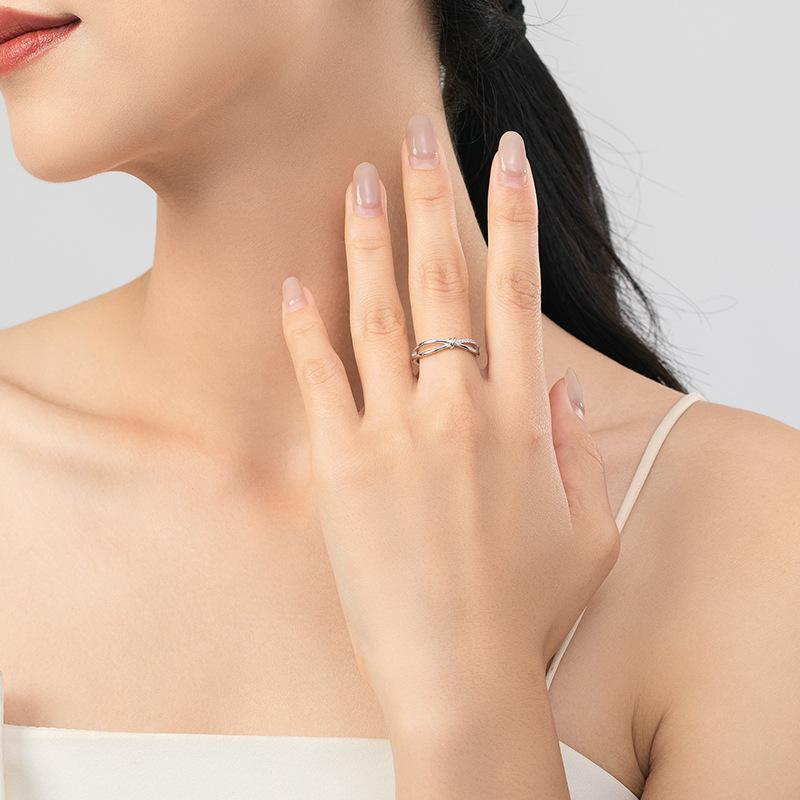 Tancise Classic 925 Sterling Silver Zircon Ring Ladies Jewelry Wedding Promise Party Gift