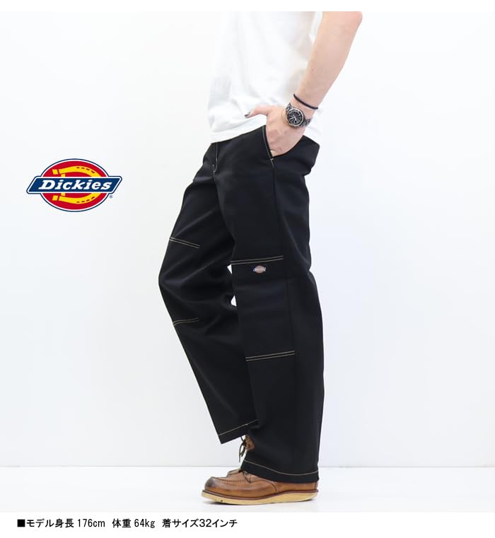 Dickies Коллаборация с Накацугава Горо 85283 Рабочие брюки чинос с двойными коленями 81184200 (Япония, Талия, 34, 80: черный)