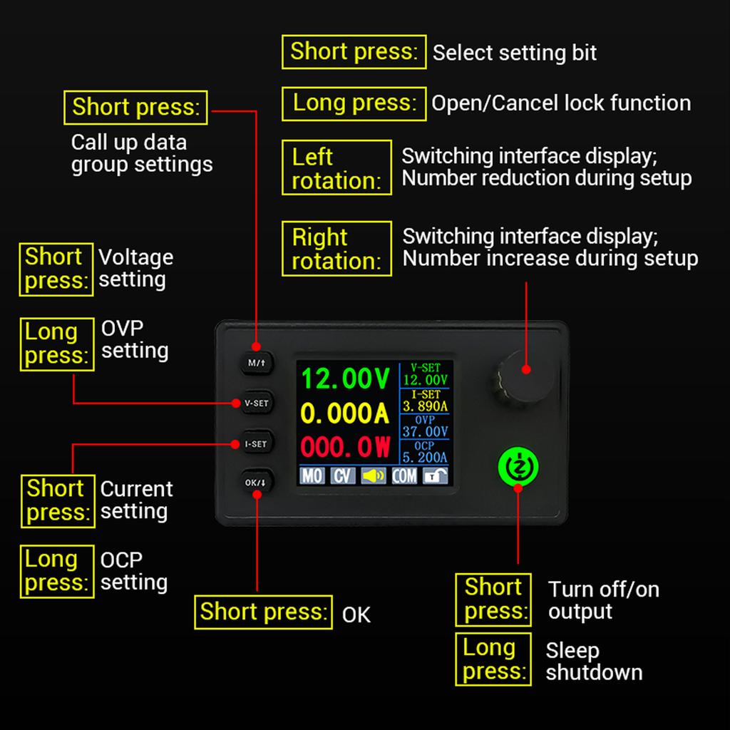 150W Voltage Regulated Power Supply Step Down Boost Voltage Regulator Constant Voltage and Current Charging Module