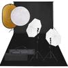 VidaXL Photo Studio Kit with Lighting Backdrop and Reflector Photography Light Background System Kit 3094664