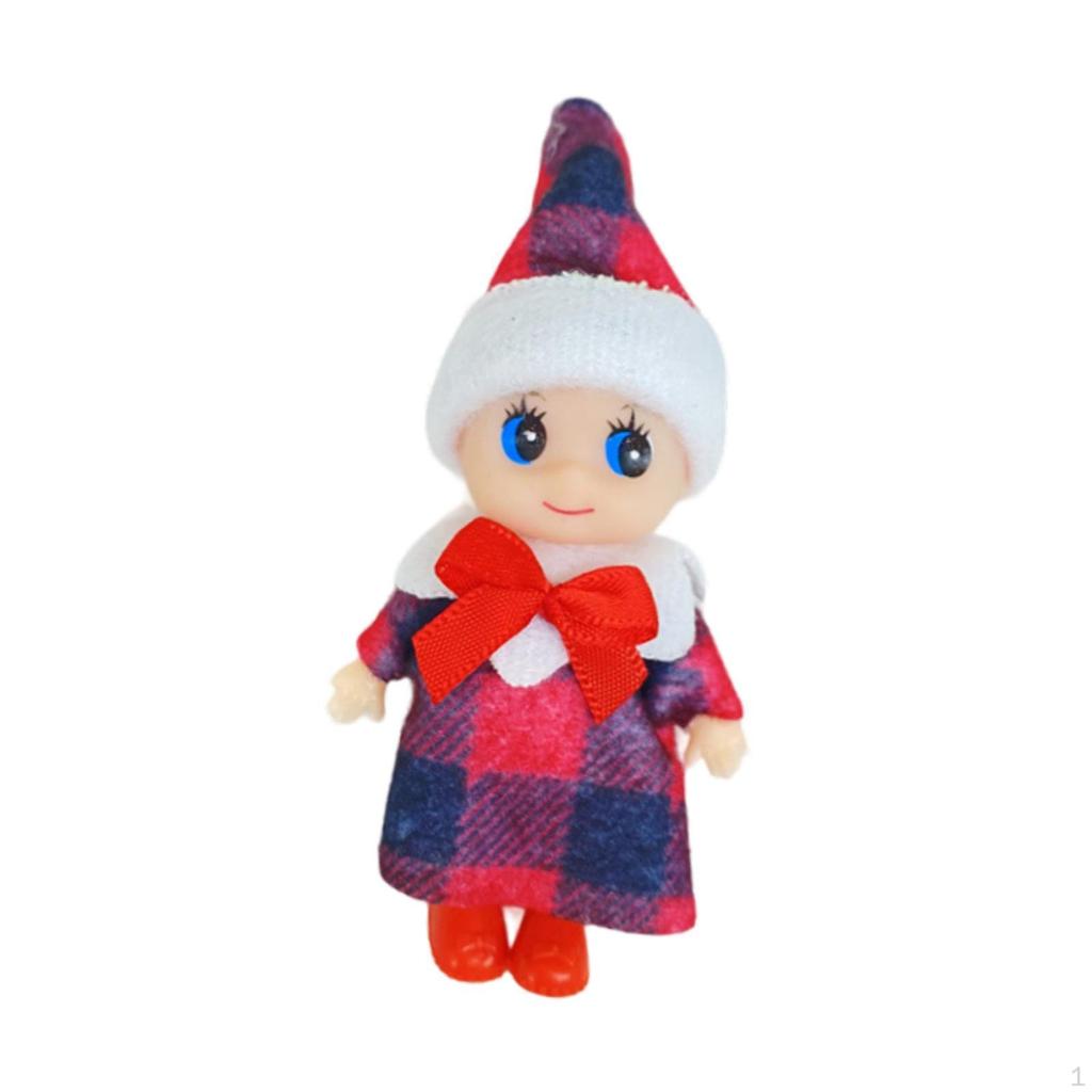 Christmas Elf Doll Figurine Home Decor Keepsake Decorative Art Crafts Desktop Ornament Xmas