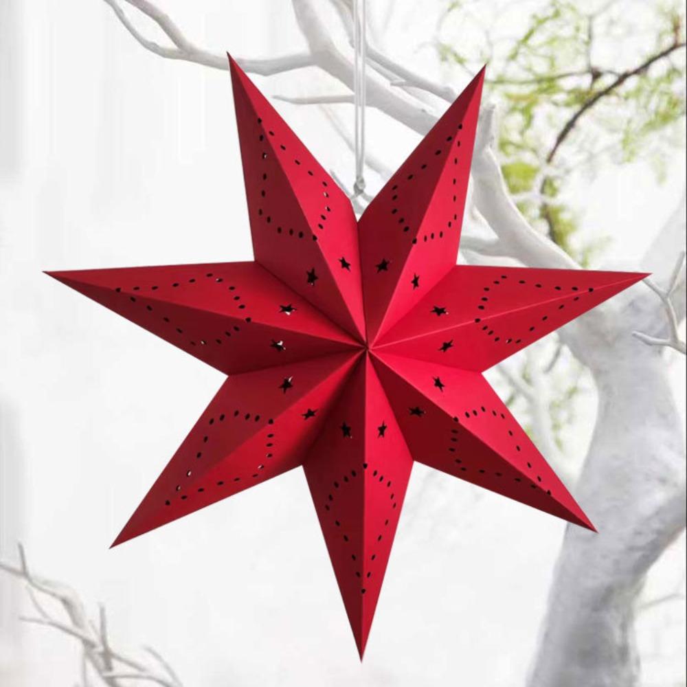 Eid Mubarak Star Lampshade 35/45cm Islam Muslim Light New Hollow Seven Point Star Home Decorations