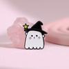 Boo Ghost Enamel Pins Custom Halloween Spooky Dagger Ghost Brooches Lapel Badges Cartoon Punk Funny Jewelry Gift for Friends