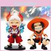 Очаровательные ПВХ фигурки смеющихся Эйса и Ямато из One Piece, идеально подходящие для коллекционеров