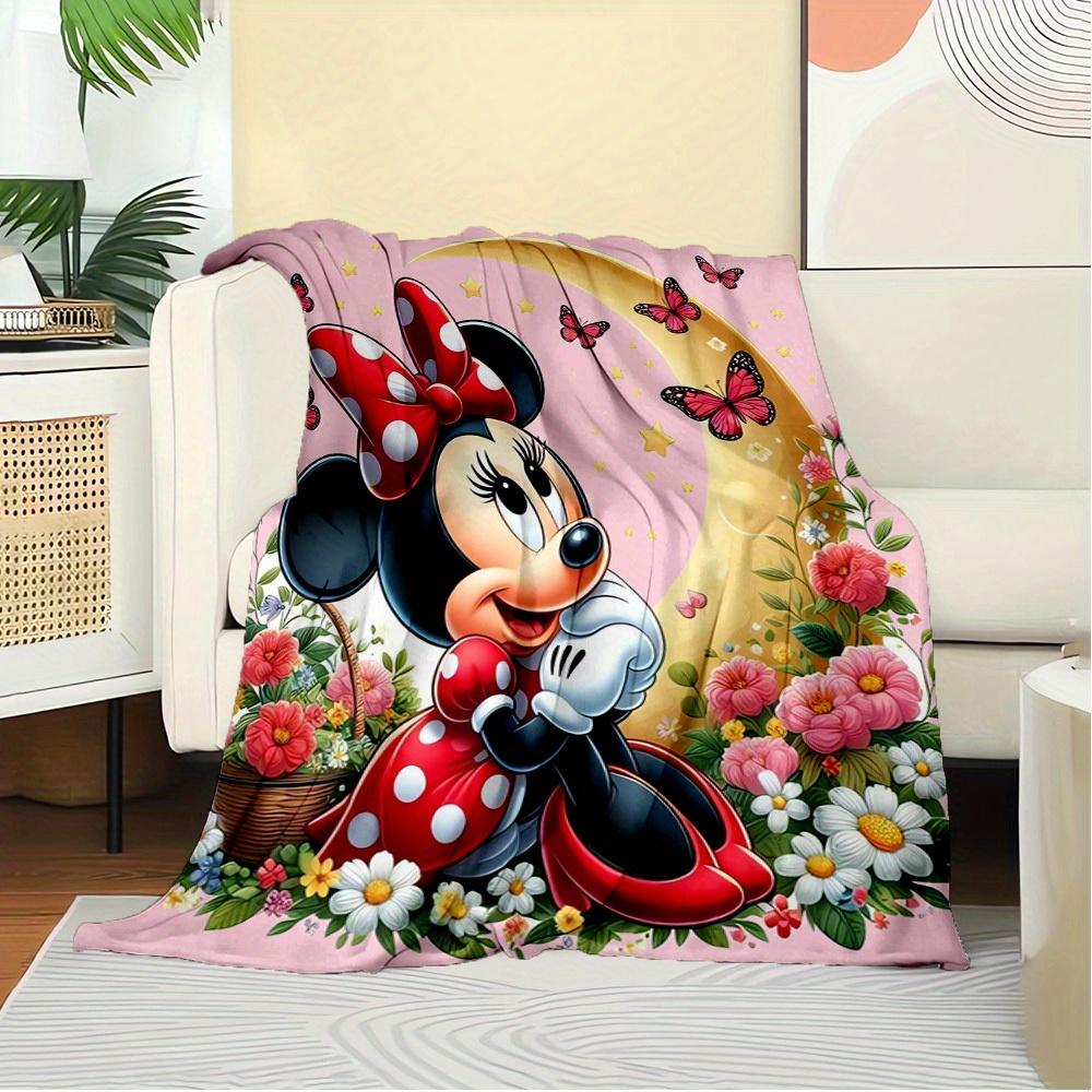 1pc flannel minnie mouse floral bedding throw blanket sofa cover gift home decoration thin soft warm throw blanket