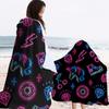 Funny Printed Dollar Soft Flannel Thermal Hooded Blanket Home Outdoor Office Essential Blanket