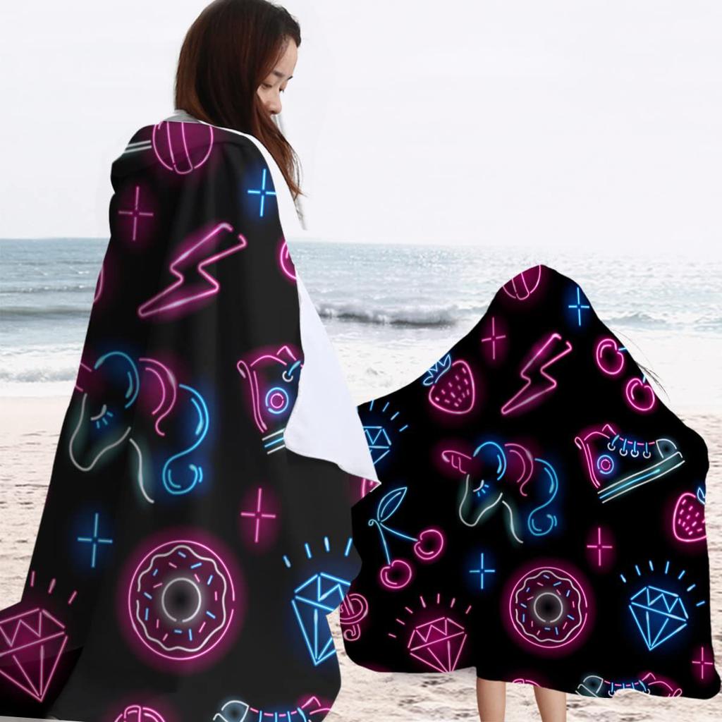 Funny Printed Dollar Soft Flannel Thermal Hooded Blanket Home Outdoor Office Essential Blanket