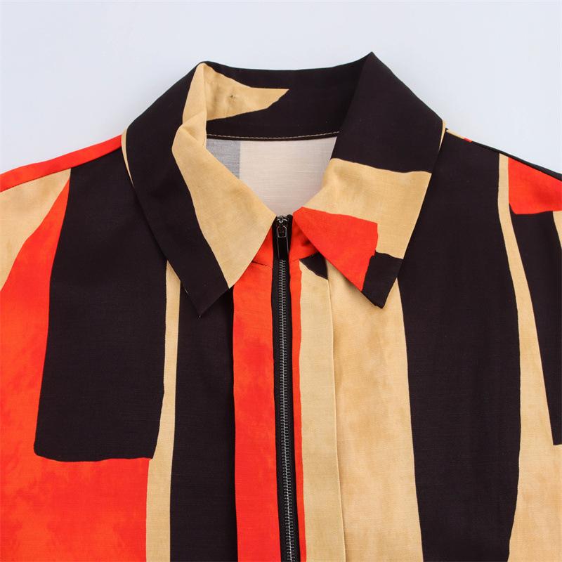 TAOP&ZA Женский весенне-летний модный комплект с принтом: рубашка и повседневные брюки