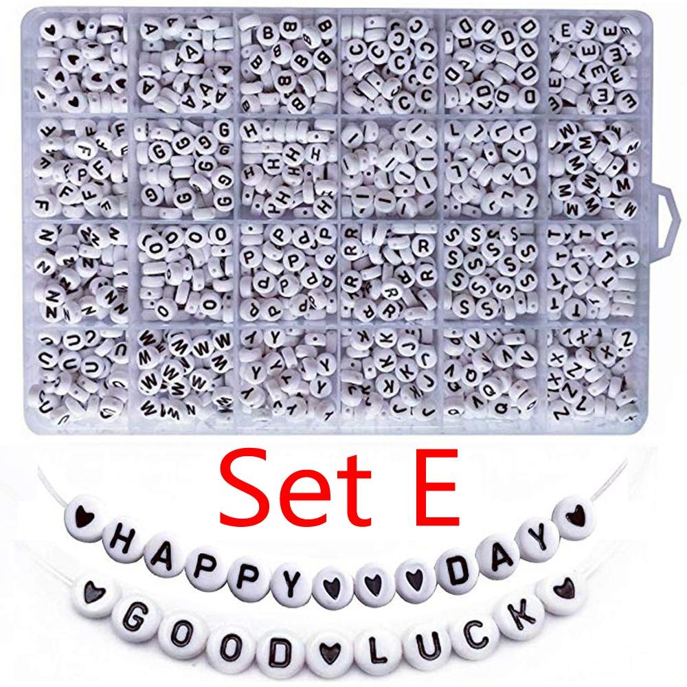 Набор бусин пони для изготовления ювелирных изделий, детей, взрослых, детей, рукоделие, ожерелье, браслеты, буквы алфавита, красочные бусы для рукоделия, комплект аксессуаров(6 компл.)