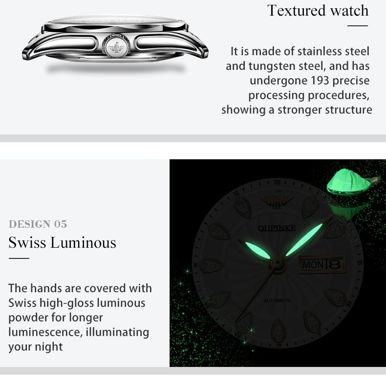 OUPINKE New Watches Waterproof Automatic Mechanical Watch Women Watch Women