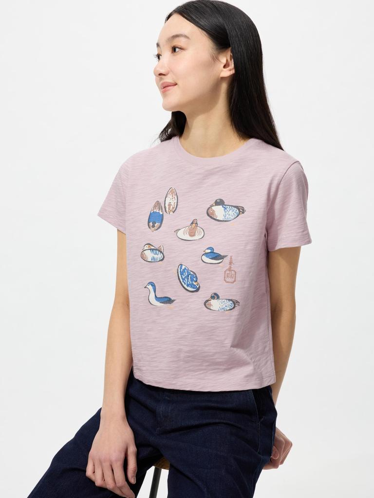 Uniqlo Япония Японский узор Животные Ut Короткая длина