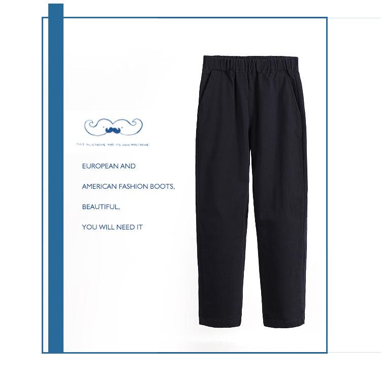 Детские брюки цвета хаки и темно-синие для школьной формы – Чистый хлопок, Функциональные, Свободного кроя