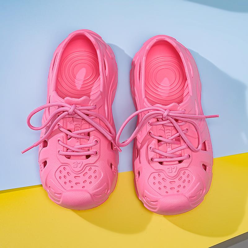 2024 летние новые мужские и женские туфли на высокой эластичной резинке, садовая обувь из ЭВА на толстой подошве, пляжная обувь для дома и улицы, 37-45