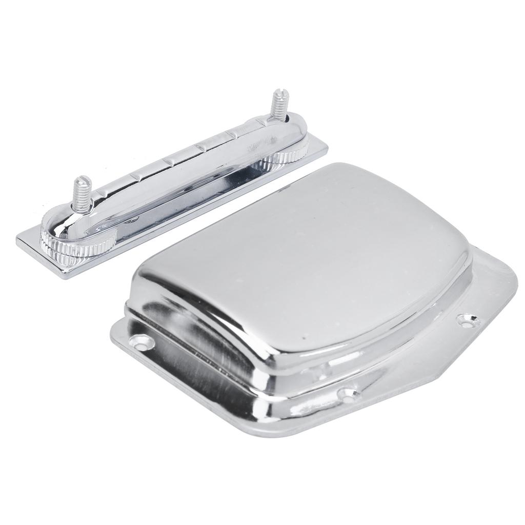 Регулируемый фиксированный бридж хвостовик металлический для электрогитары с защитной крышкой серебристый