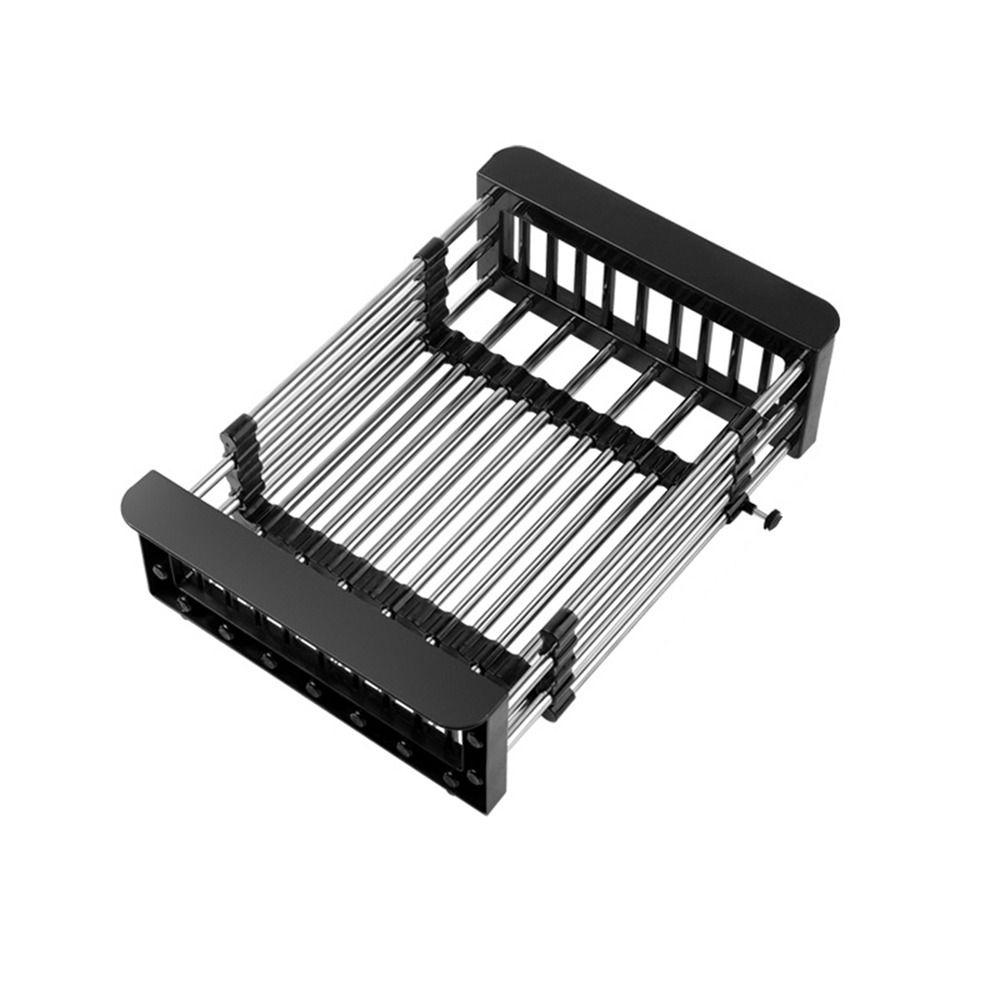 Adjustable Dish Organizer Stainless Steel Dish Washing Shelf Functional Dish Drying Rack  Fruits