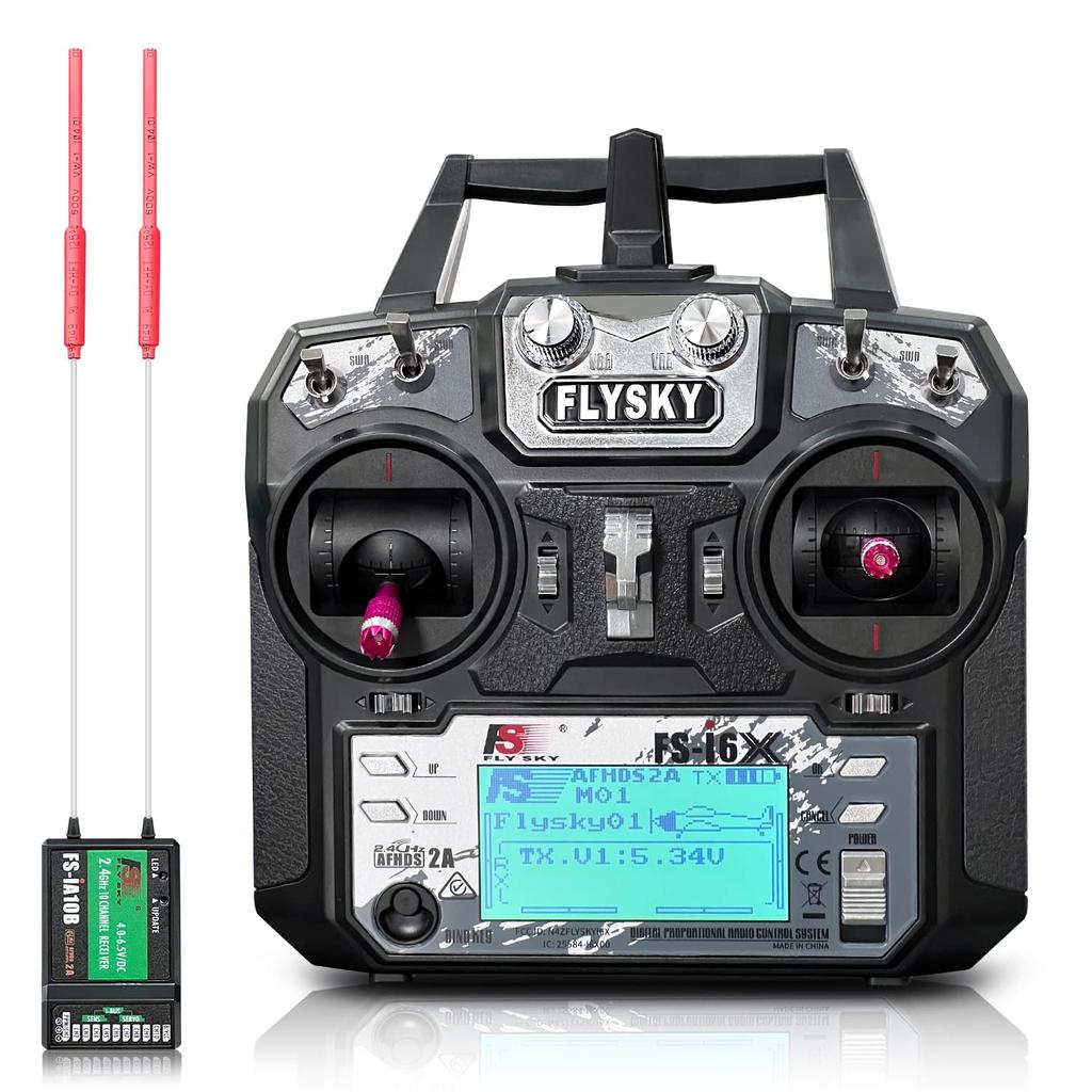 WORK 10 Ch RC Controller Receiver for Drone Multirotor Airplane Helicopter Car Tank Boat HAWK'S FS-i6X Transmitter, 2.4GHz FS-iA6B TELEC220-JP730